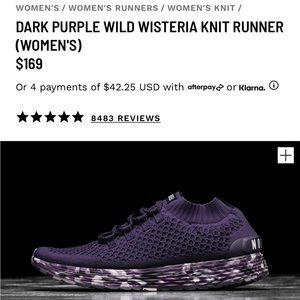 BNWT NOBULL Knit Runners in Wild Wisteria Size 8.5 Womens